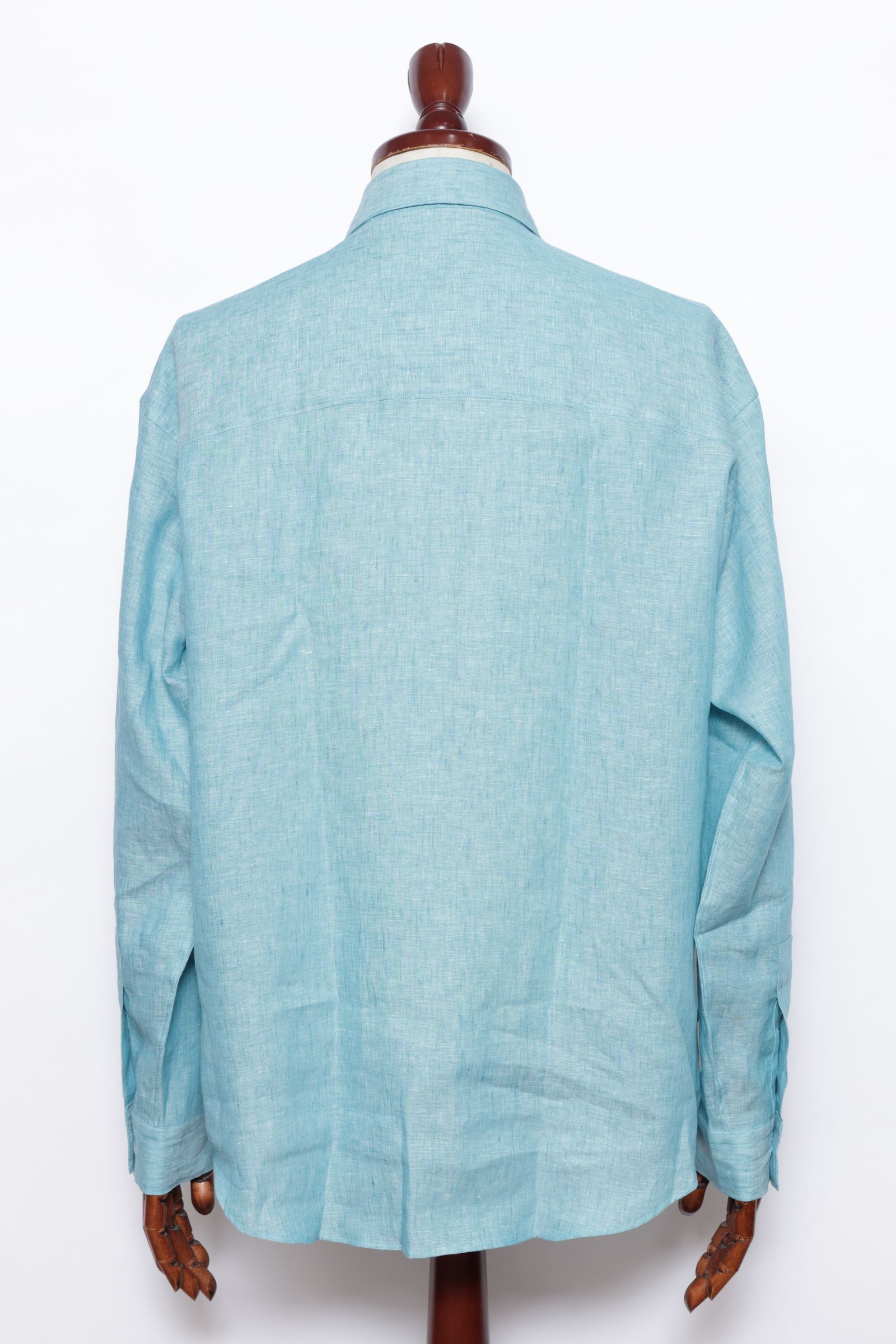 ALBINI LINEN POOL SIDE SHIRT アルビニ社 リネン カプリシャツ / グリーン