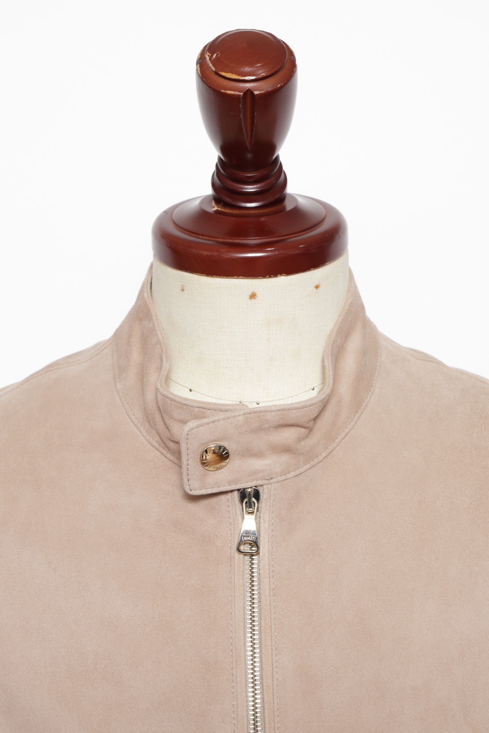 サイズ52まで JURI CAMOSCIO ゴートスエード シングル ライダース レザージャケット  / SABBIA ベージュ