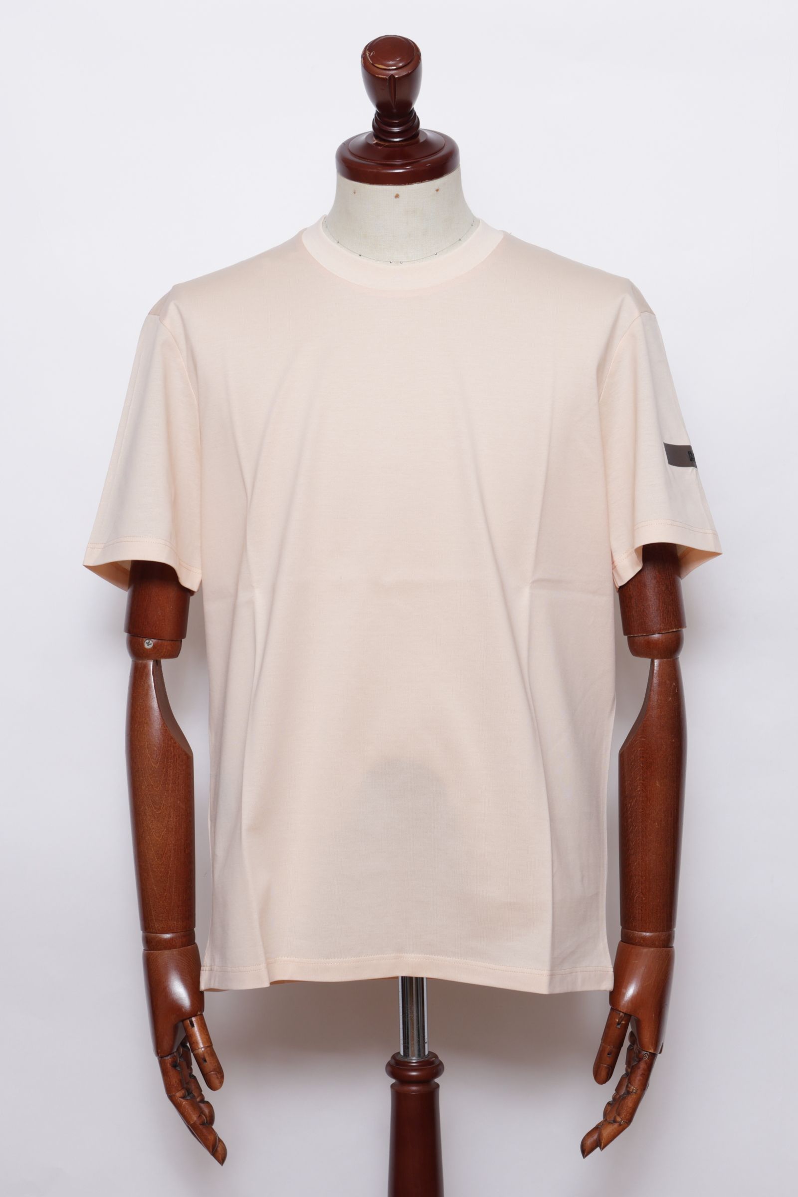 FIVE バックプリント コットン 半袖Tシャツ / ピンク