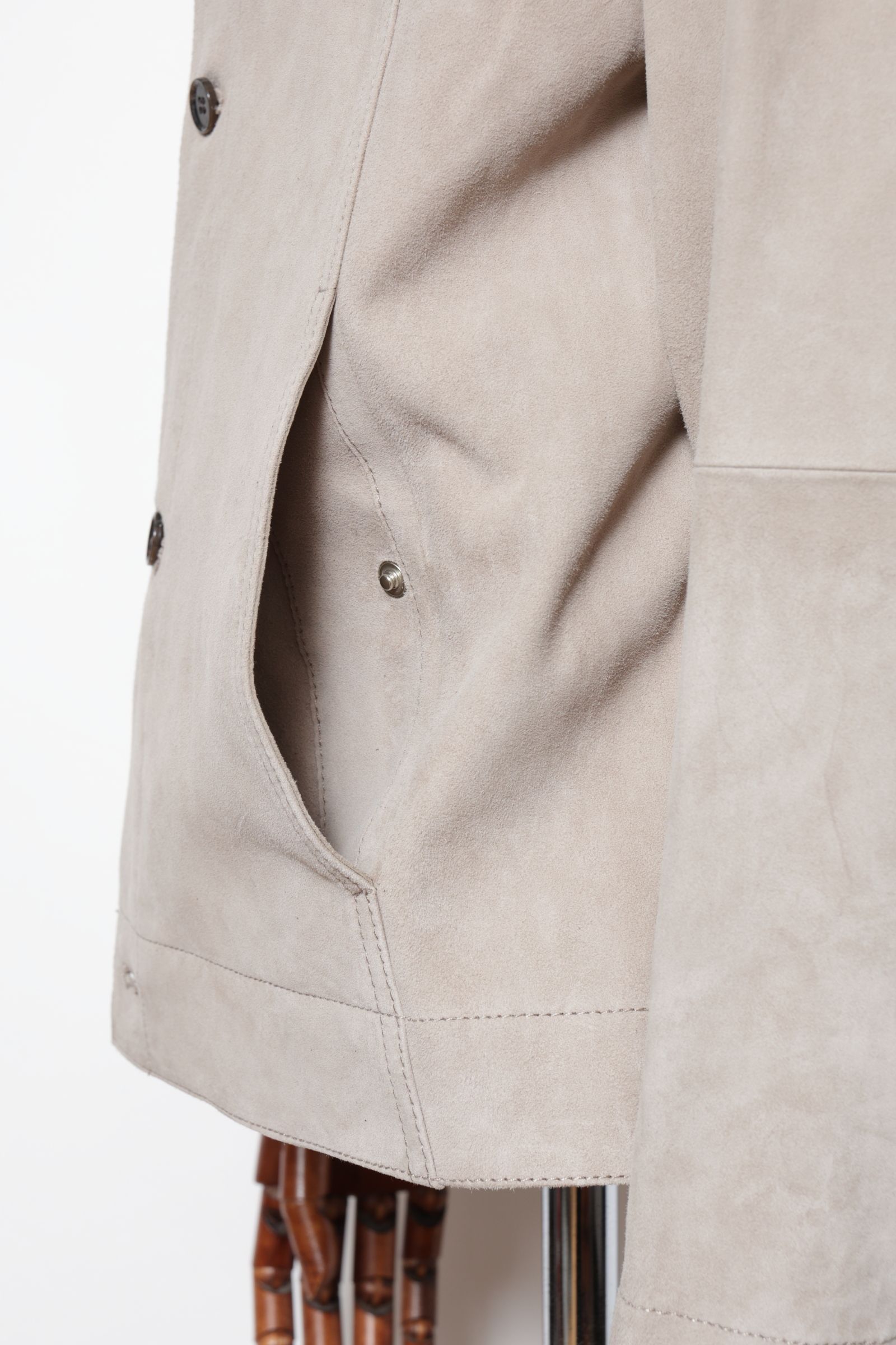 JADEN ゴートスエード Gジャンタイプ シャツジャケット / GRAYTAUPE グレートープ