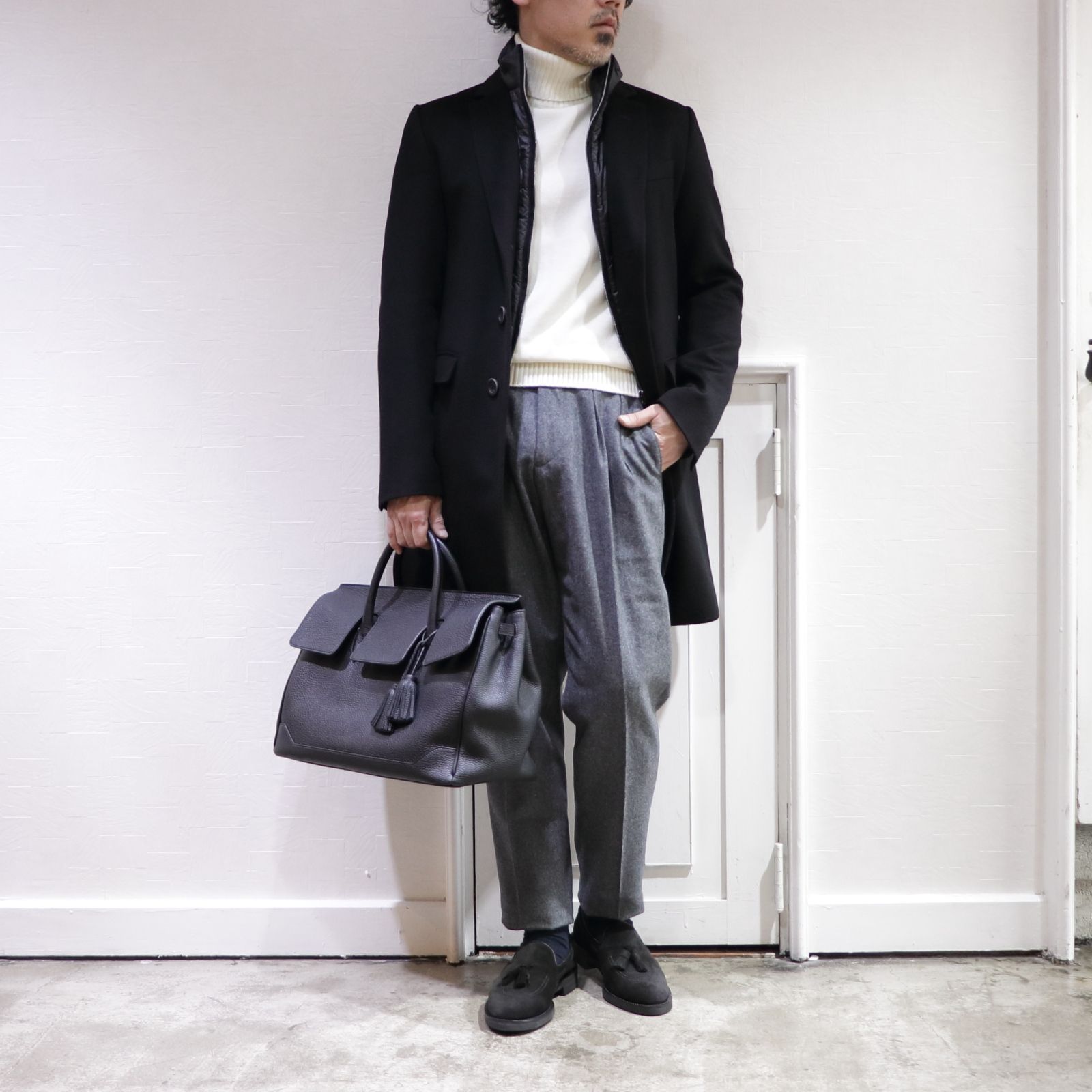 WH - 【ふにゃ男シリーズ】ヤヌスカーフ スエード タッセル WH - 【ふにゃ男シリーズ】ヤヌスカーフ スエード タッセル