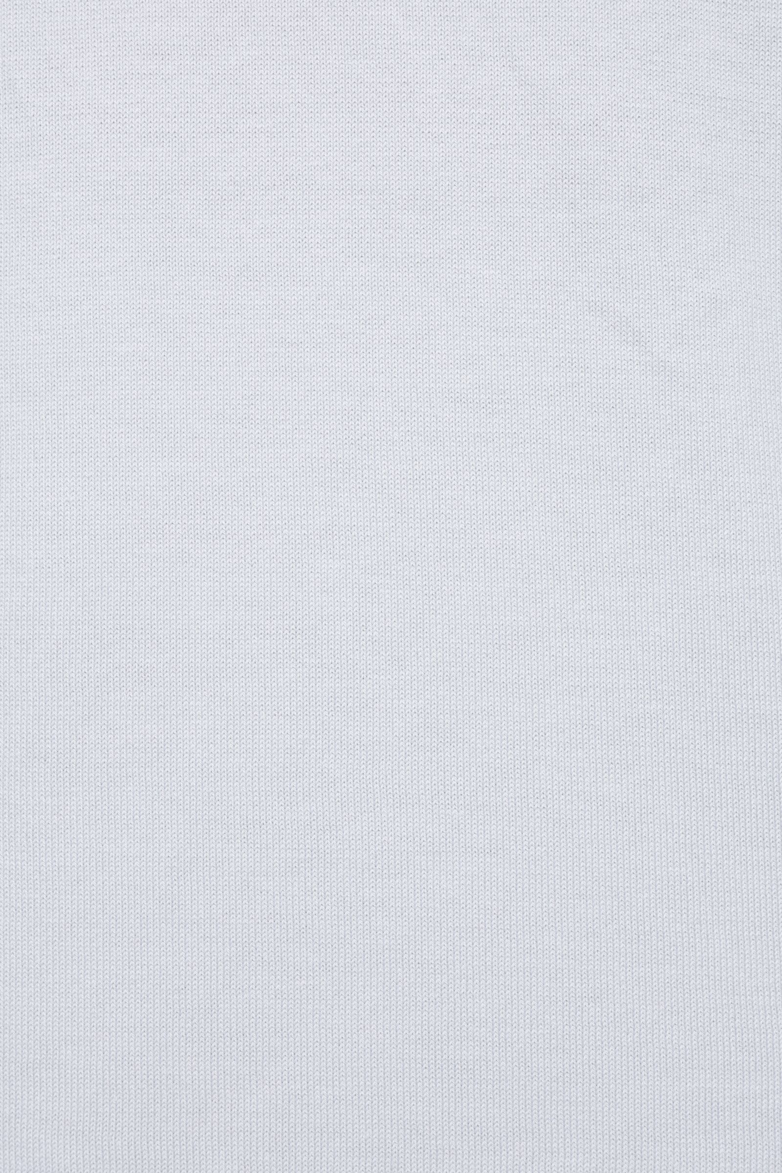 【サイズ54まであり】12G ハイゲージ ソフトコットン ソリッド クルーネック ニットTシャツ/ アイスグレー