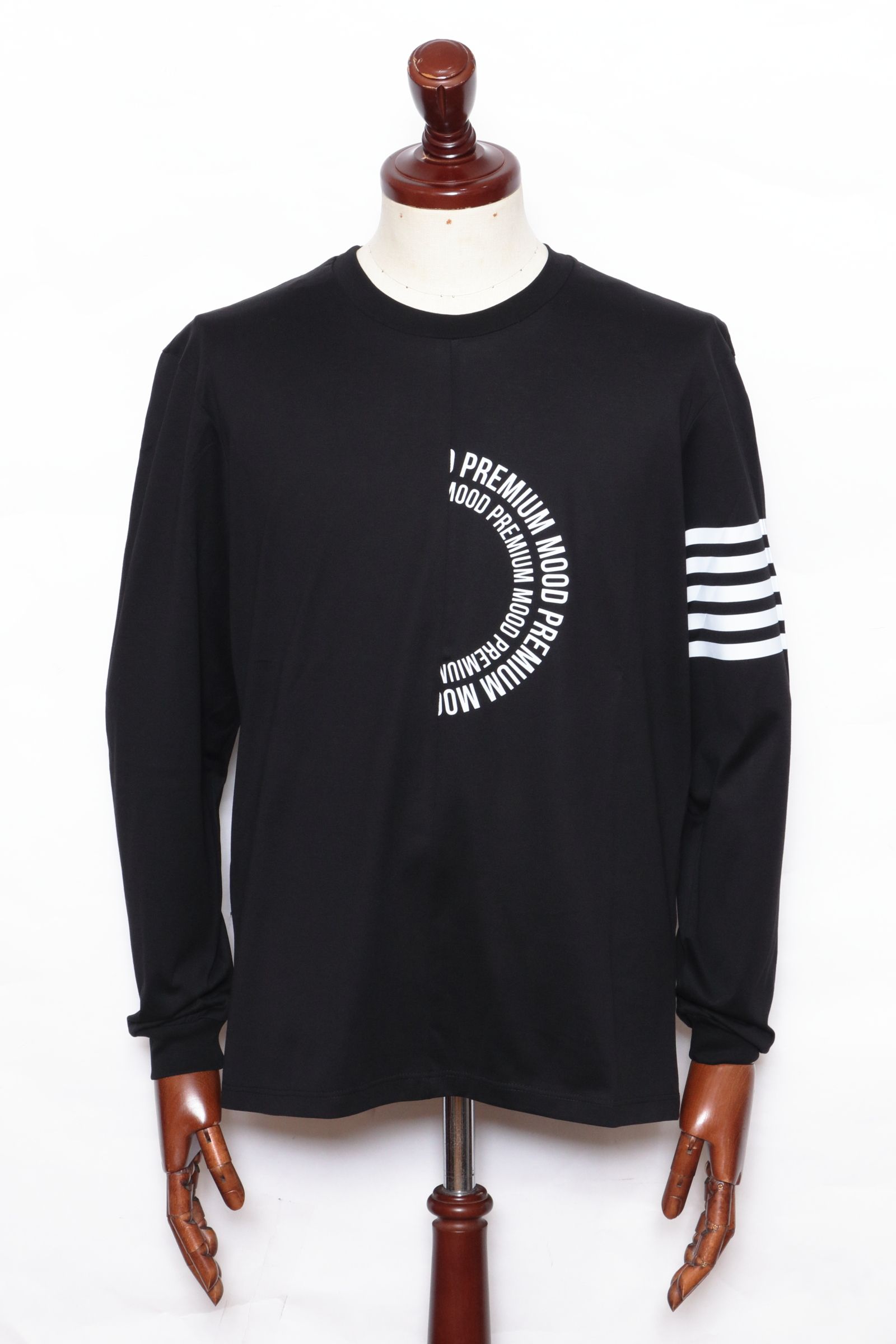 SULE サークルロゴ コットン 長袖Tシャツ / ブラック