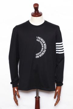 SULE サークルロゴ コットン 長袖Tシャツ / ブラック