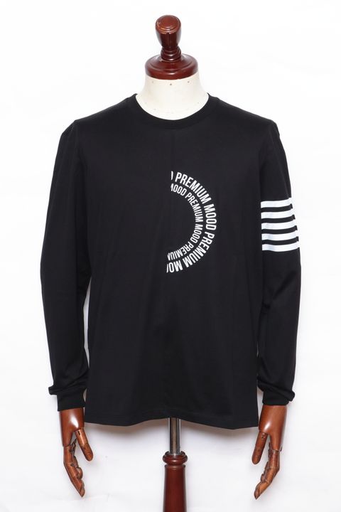 SULE サークルロゴ コットン 長袖Tシャツ / ブラック