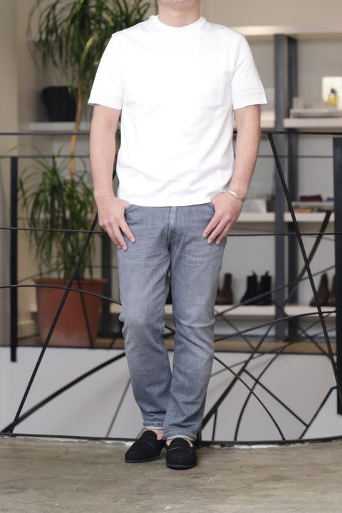 PT TORINOを使用した、グレー×ベージュで魅せる上品カジュアル