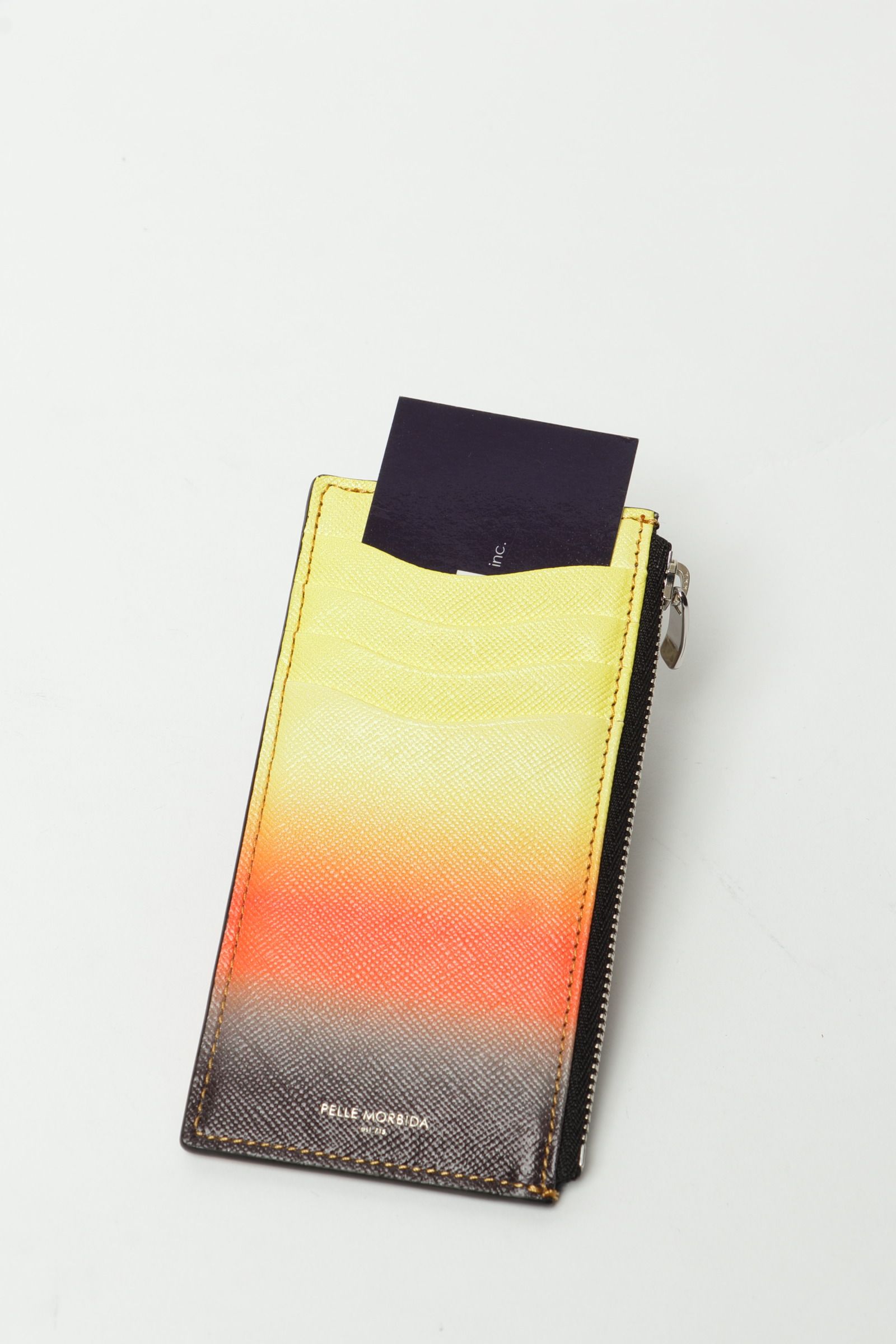 Barcaシリーズ グラデーションプリント シープレザー ミニウォレット / グラデーション