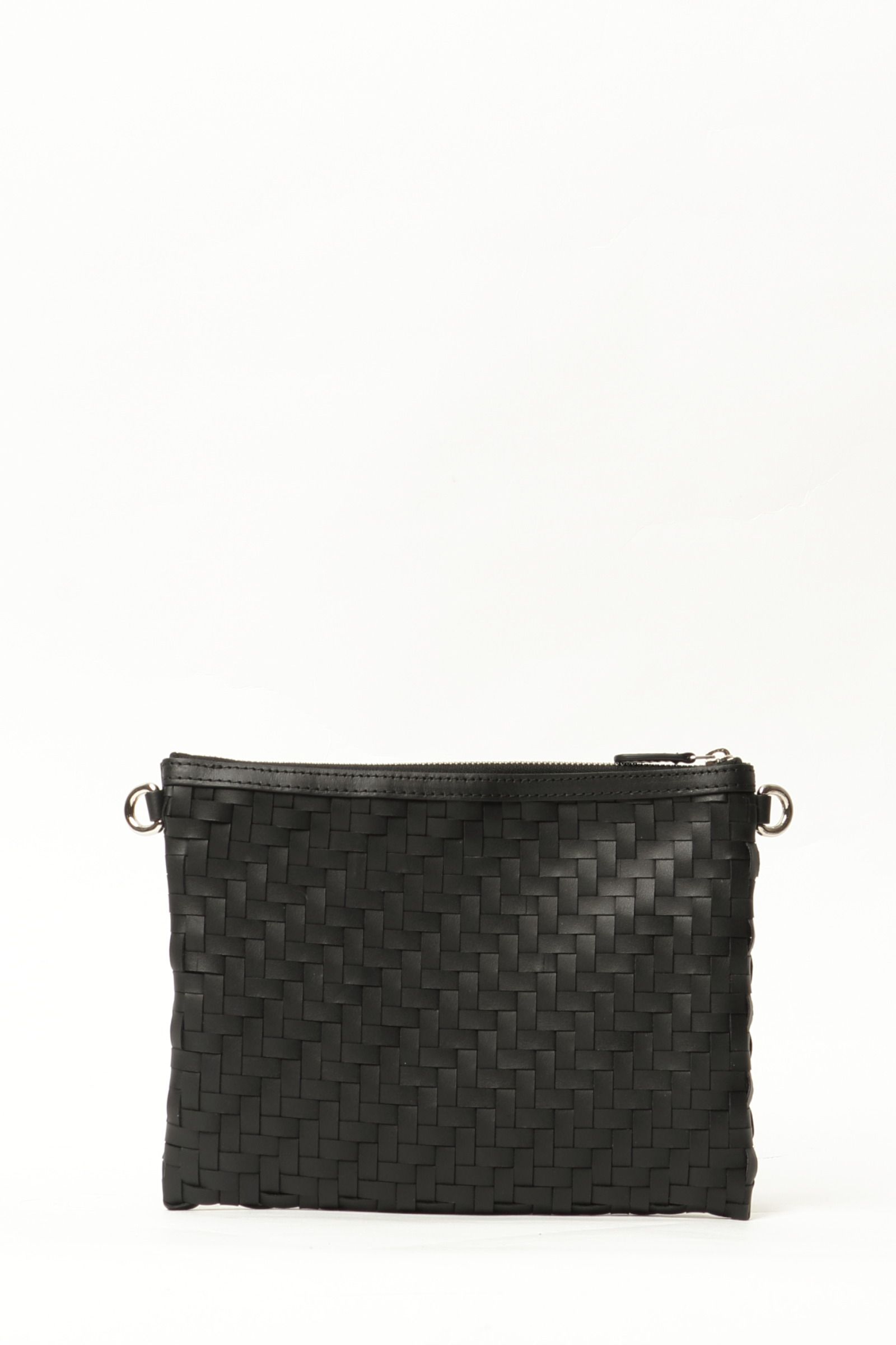 KELLY 2 メッシュレザー フラットポーチ / ブラック