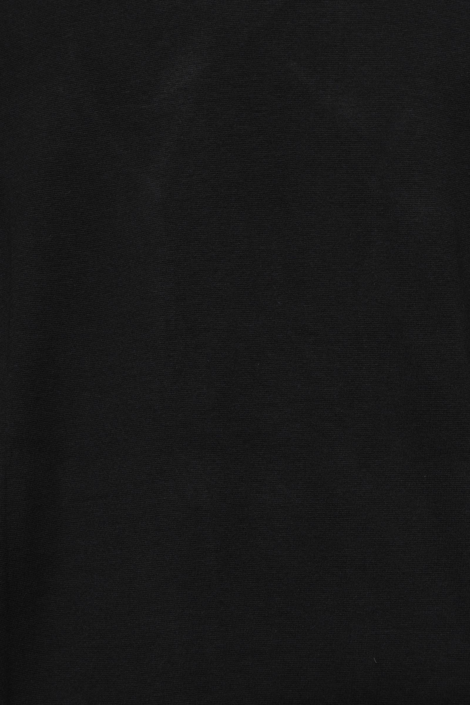 【サイズ50まで】FIANO LUNGO rib jersey コットン リブジャージ モックネック 長袖 カットソー / ブラック 099