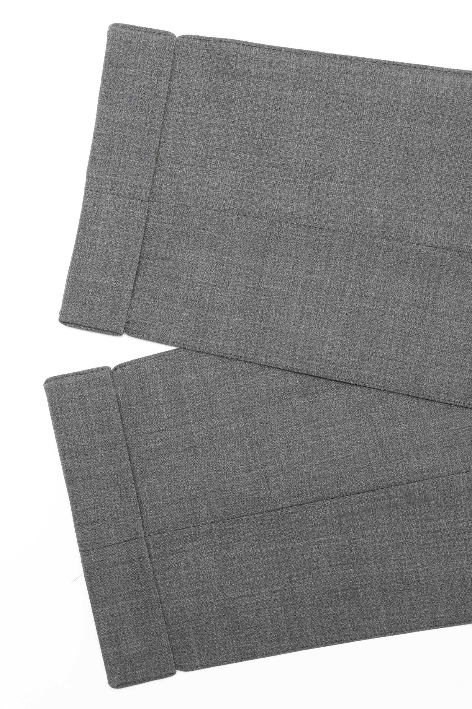 サイズ52まで【干場義雅氏 別注モデル】H DUE 永久クリース ストレッチウール パンツ / グレー