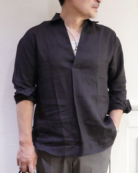 COLONY CLOTHING リネンカプリシャツを使用した上品リラックスコーデ