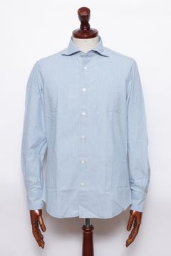 SIMONE シモーネ / BALI バーリ コットン シャンブレー カッタウェイ シャツ / ライトインディゴ