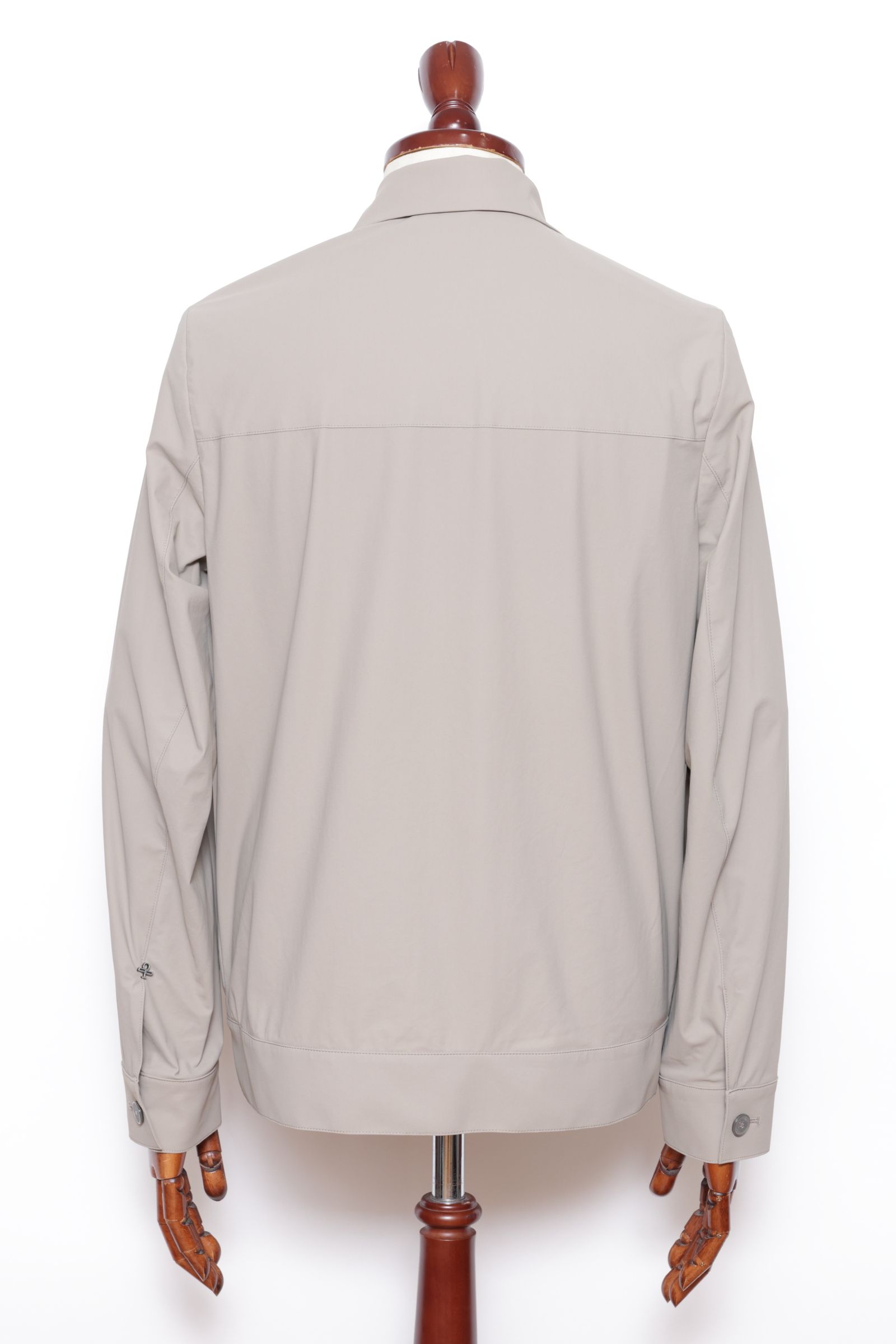 【セットアップあり】ストレッチ ナイロン ジャージ アビエイター ジャケット  / ベージュ