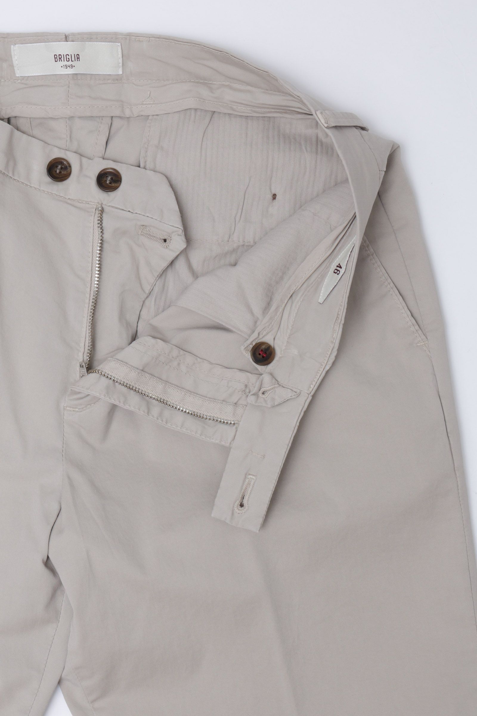 【干場さん別注】 BG101 コットンストレッチ ワンプリーツスリムショーツ  / ベージュ