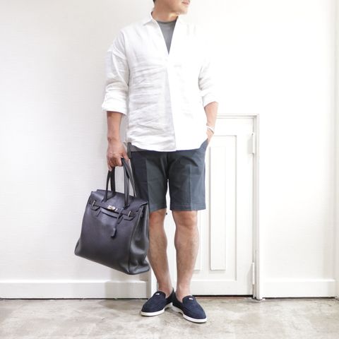 COLONY CLOTHINGプルオーバーリネンシャツを使用したリゾートスタイル