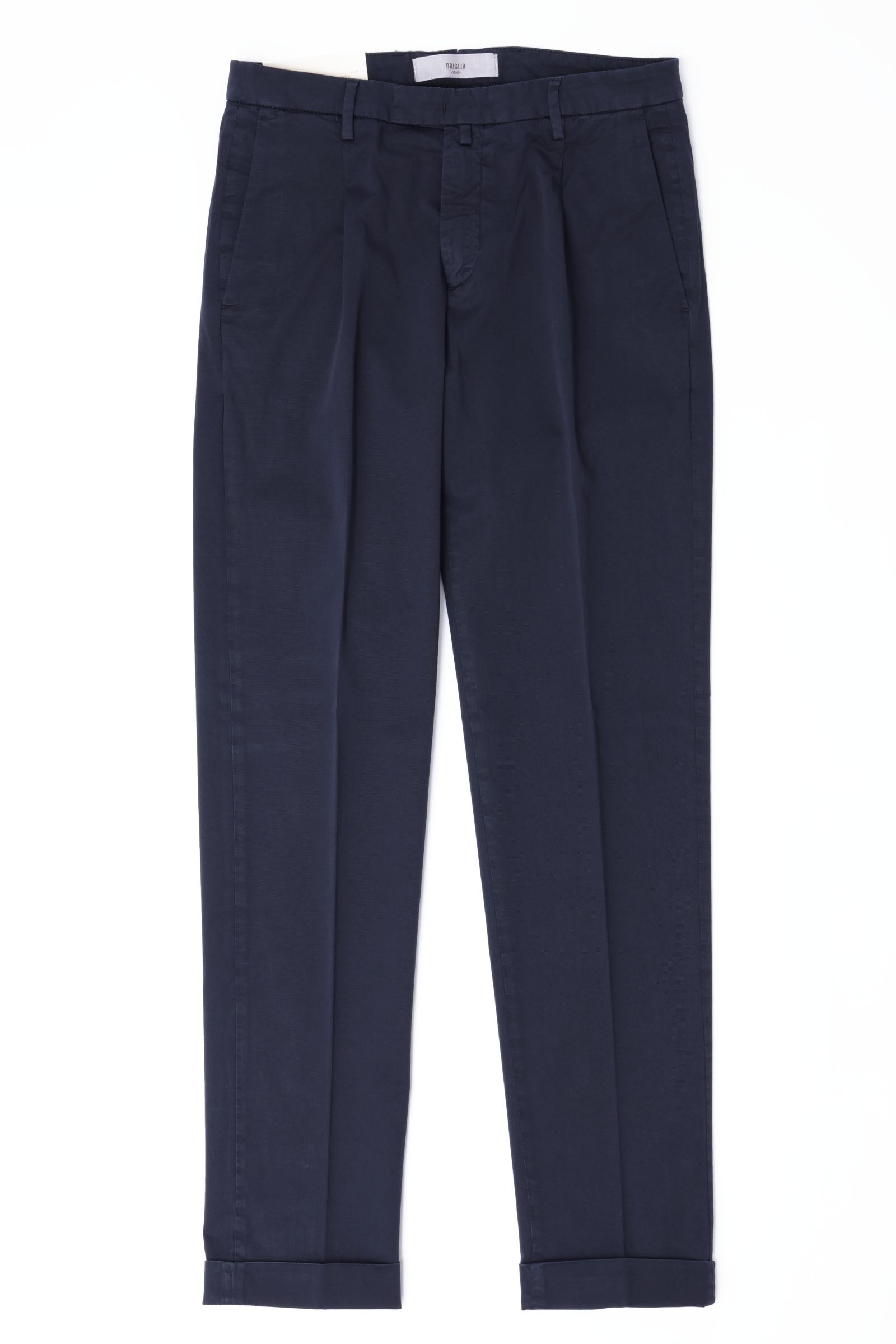 【干場氏モデル】BG07 コットンストレッチ ワンプリーツ テーパードパンツ / ネイビー 0011