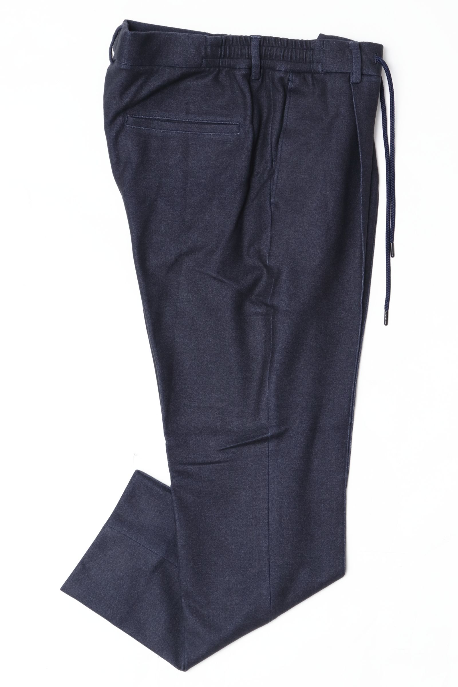 【セットアップあり】"THE FIRST CLASS" CERVINO ウォームジャージ 1プリーツ テーパード イージースラックス / NVY ネイビー