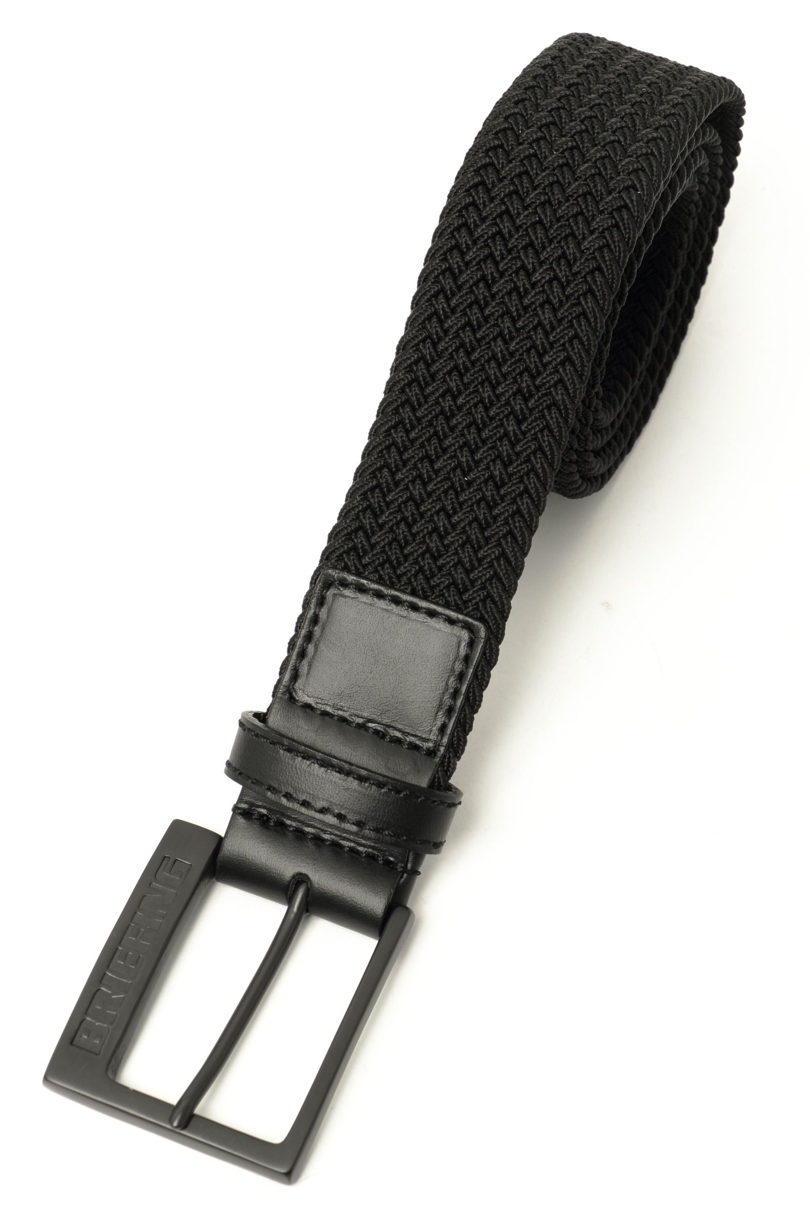 BRIEFING GOLF - SQUARE BUCKLE MESH BELT スクエアバックル ラバー