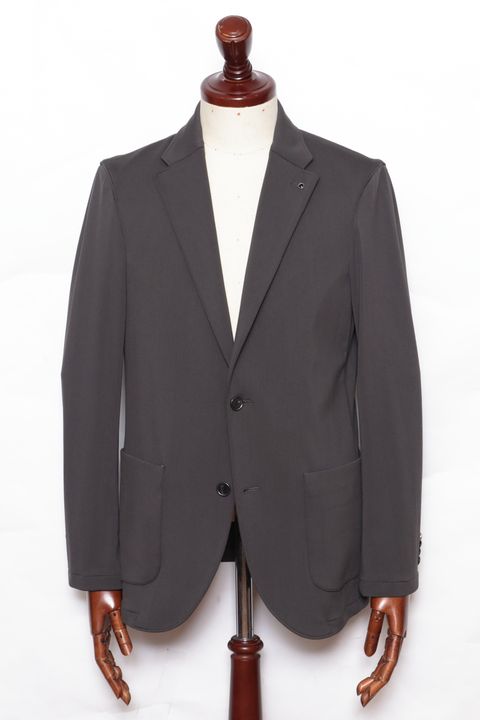 【セットアップあり】MALPENSA  SHINE TRICOT マルペンサシャイントリコ ストレッチナイロン 2B ジャケット / CGRY チャコールグレー