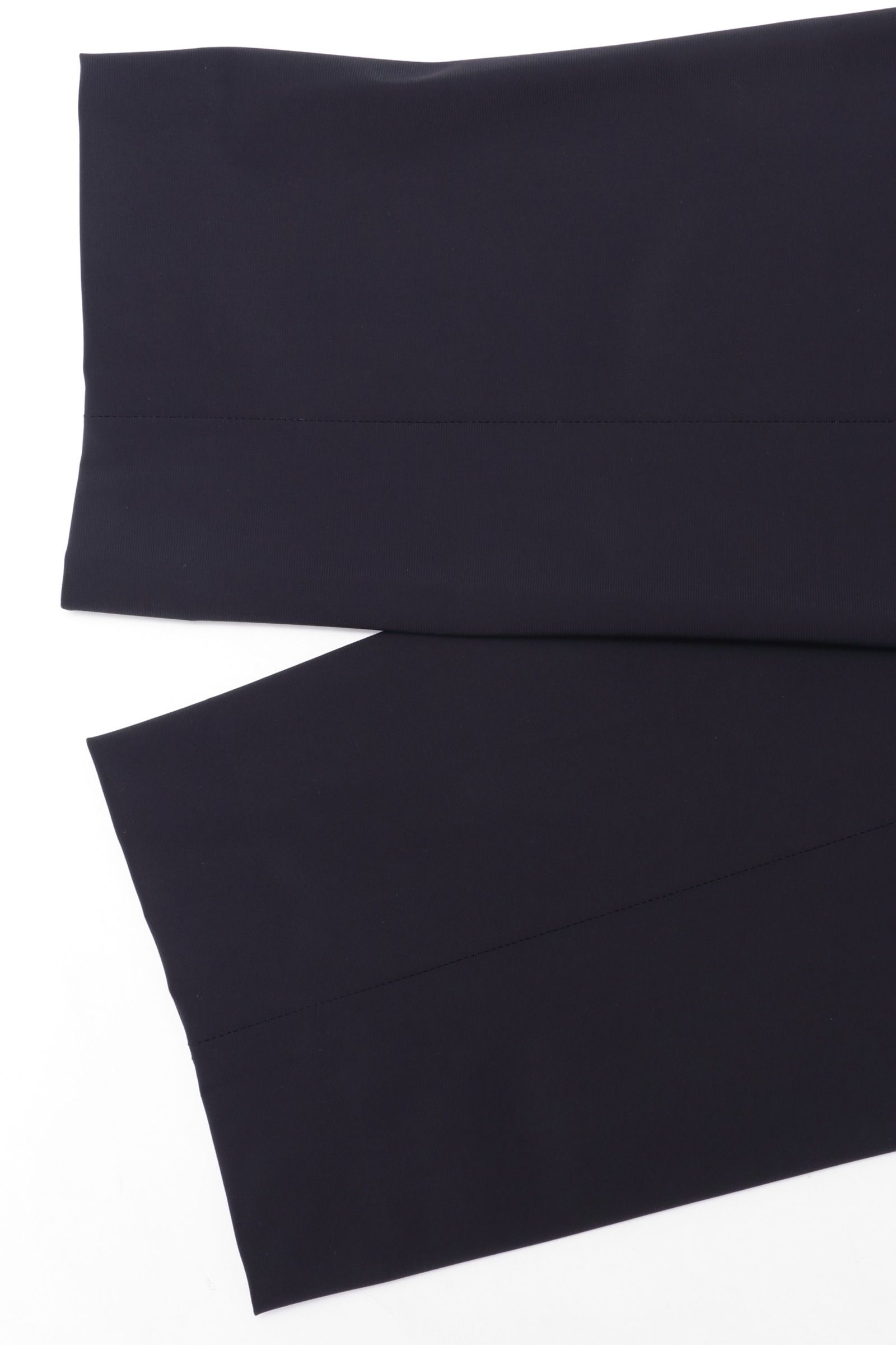 ACTIVE ノープリーツ ストレッチナイロン スラックス EPSILON BACK ZIP / ネイビー