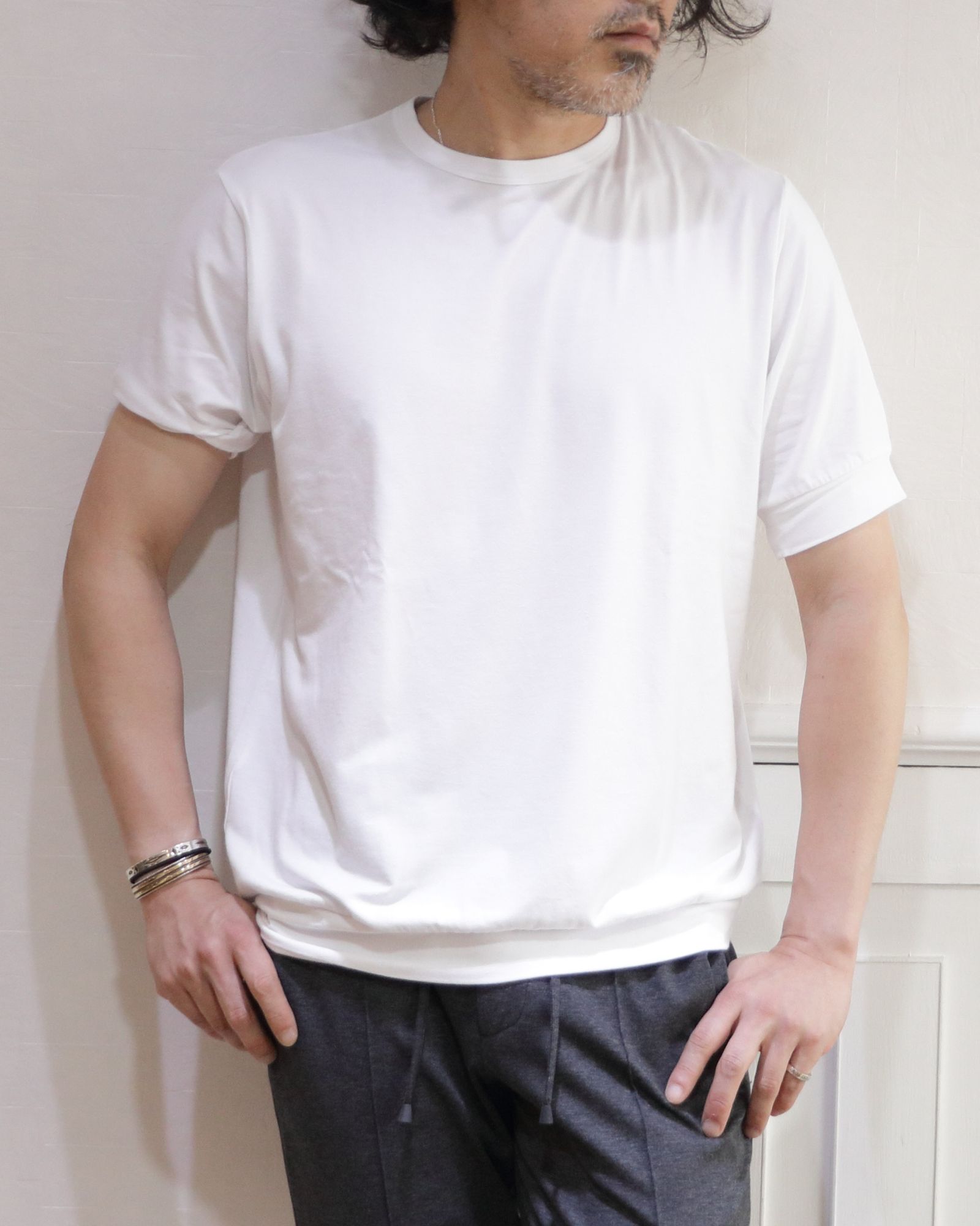 ジャブスアルキヴィオ MASACCIO マサッチョ ニューウオッシャブルジャージーを使用したカジュアルスラックススタイル