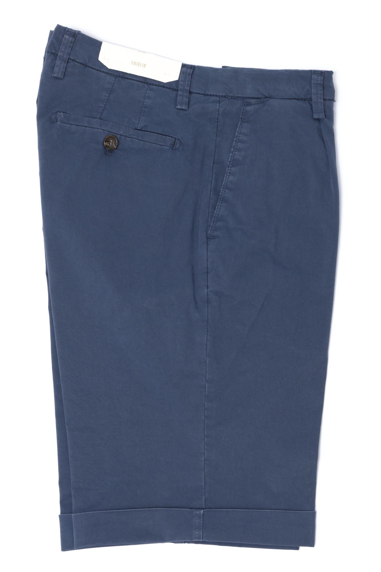 【干場さん別注】 BG101 コットンストレッチ ワンプリーツスリムショーツ  / ネイビー