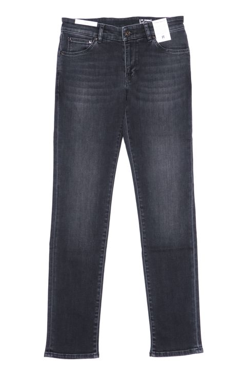 SWING / SUPERSLIM FIT コットン ポリエステル ストレッチ ウォッシュド ブラック デニムパンツ / ウォッシュブラック