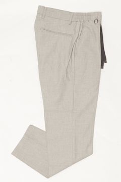 MALPENSAマルペンサ  4 SEASONS PinHead ピンヘッドストレッチ ピンタック イージースラックス / LGRY ライトグレー