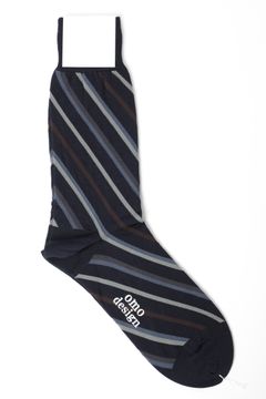 ネコポス対応(385円で発送)/ REGIMENTAL  レジメンタルストライプ コットン ソックス / ネイビー