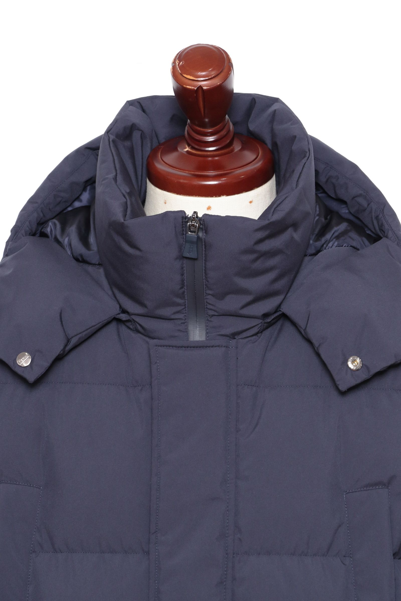【FUNCTIONAL WARDROBE】 PI001292U  2レイヤーダウンフーディーコート / ネイビー 9201