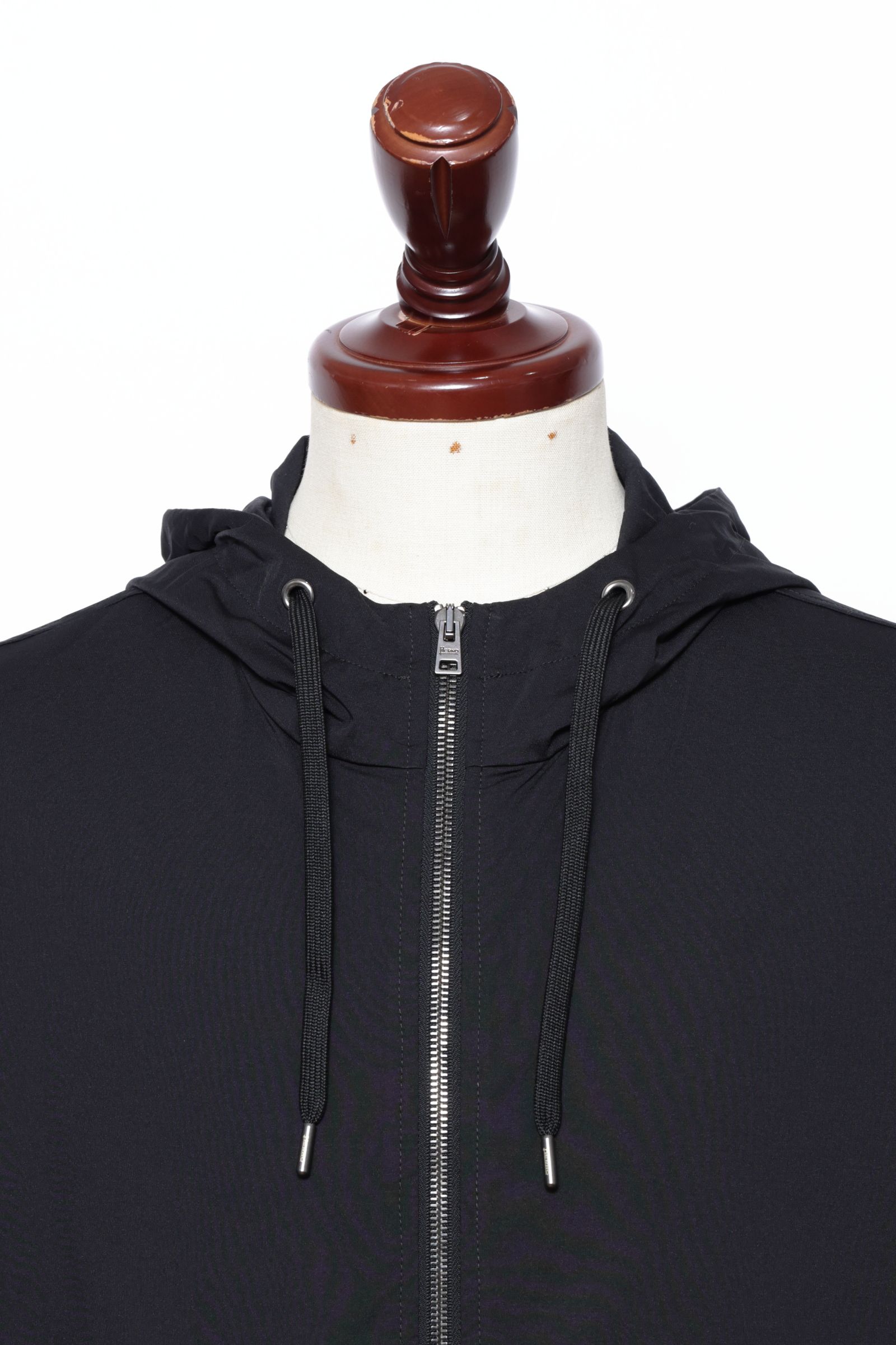 ストレッチジャージ リラックスシルエット パーカ / ブラック 9300