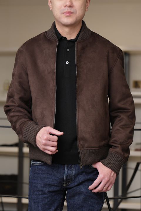 HERNO エコムートン MA-1を使用した、エコムートンを軽快に着こなす秋冬カジュアル
