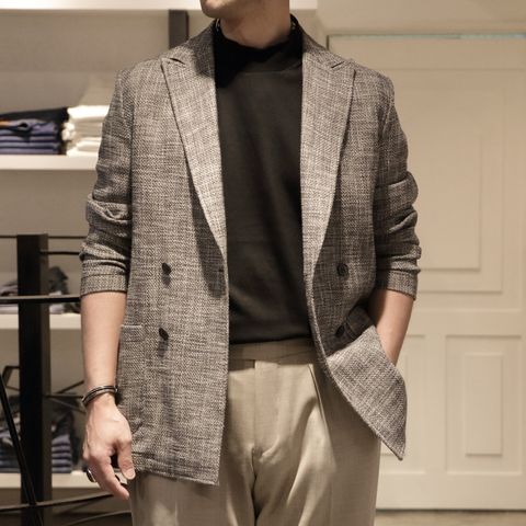 "T-JACKETダブルブレスト"を使用した大人キレカジコーデ
