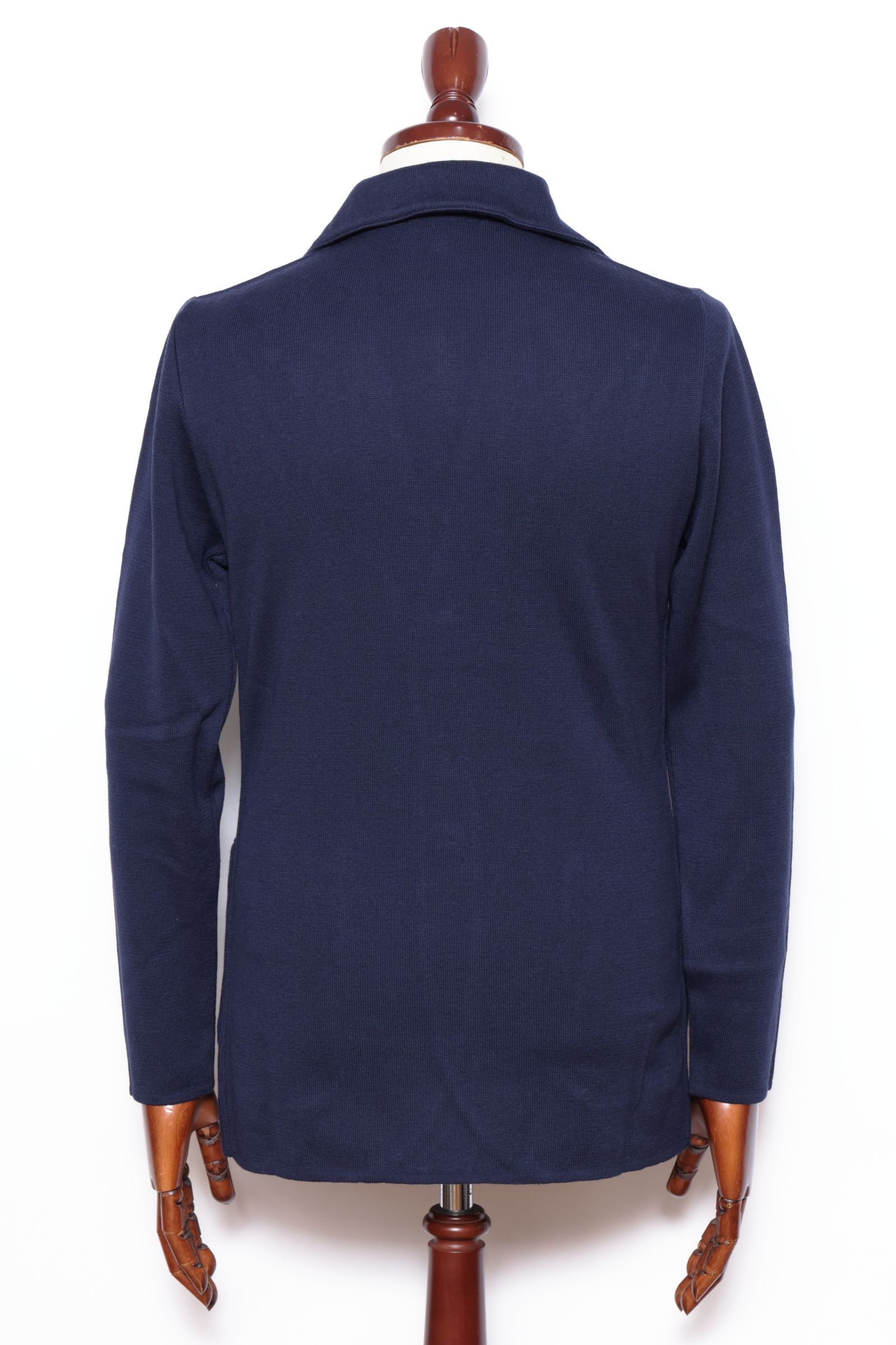 ALJM コットン ニット 2B ジャケット  / ネイビー 0850