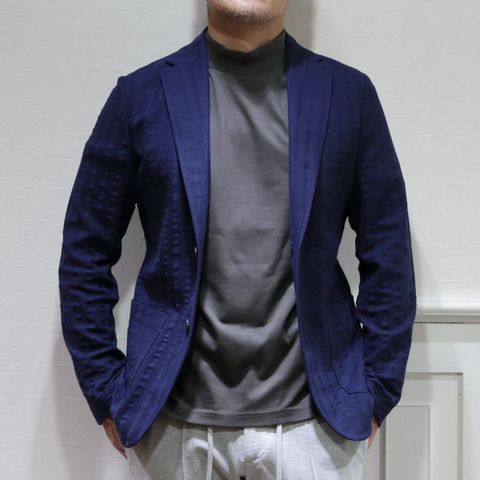 "ジャブスアルキヴィオ"サマージャージを使用した夏ジャケパンコーデ②