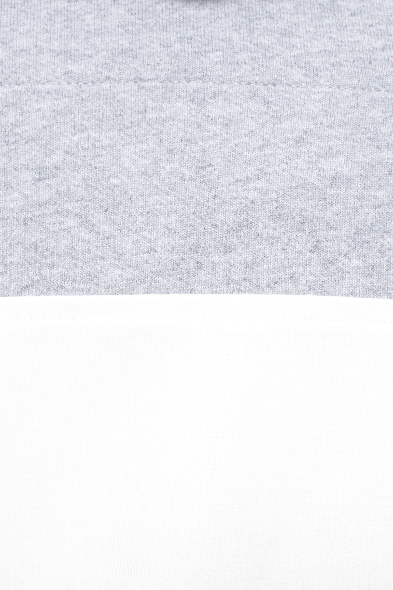 【セットアップあり】ABEL ストレッチジャージ スウェットコンビ ワンポイントロゴ ジップアップ パーカー / ホワイト × グレー × ブラック