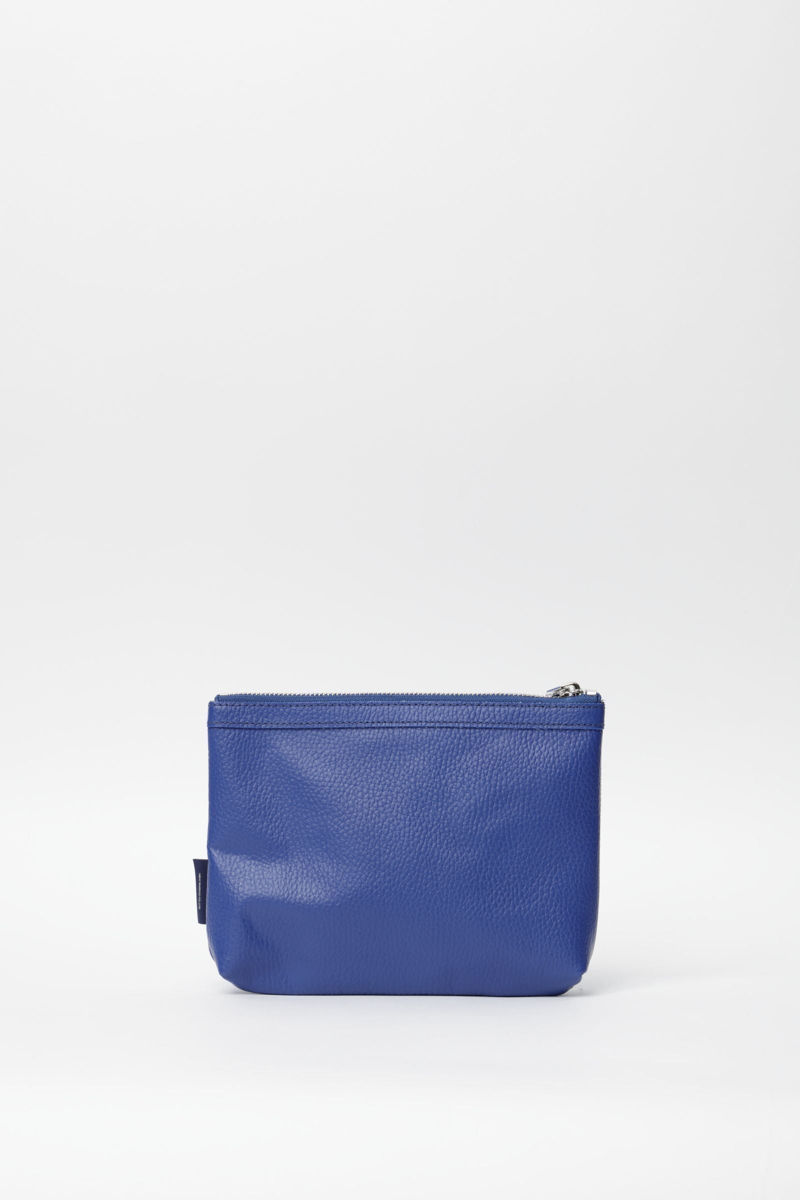 Cinque Terreシリーズ シュリンクレザー シンプルポーチ / ブルー