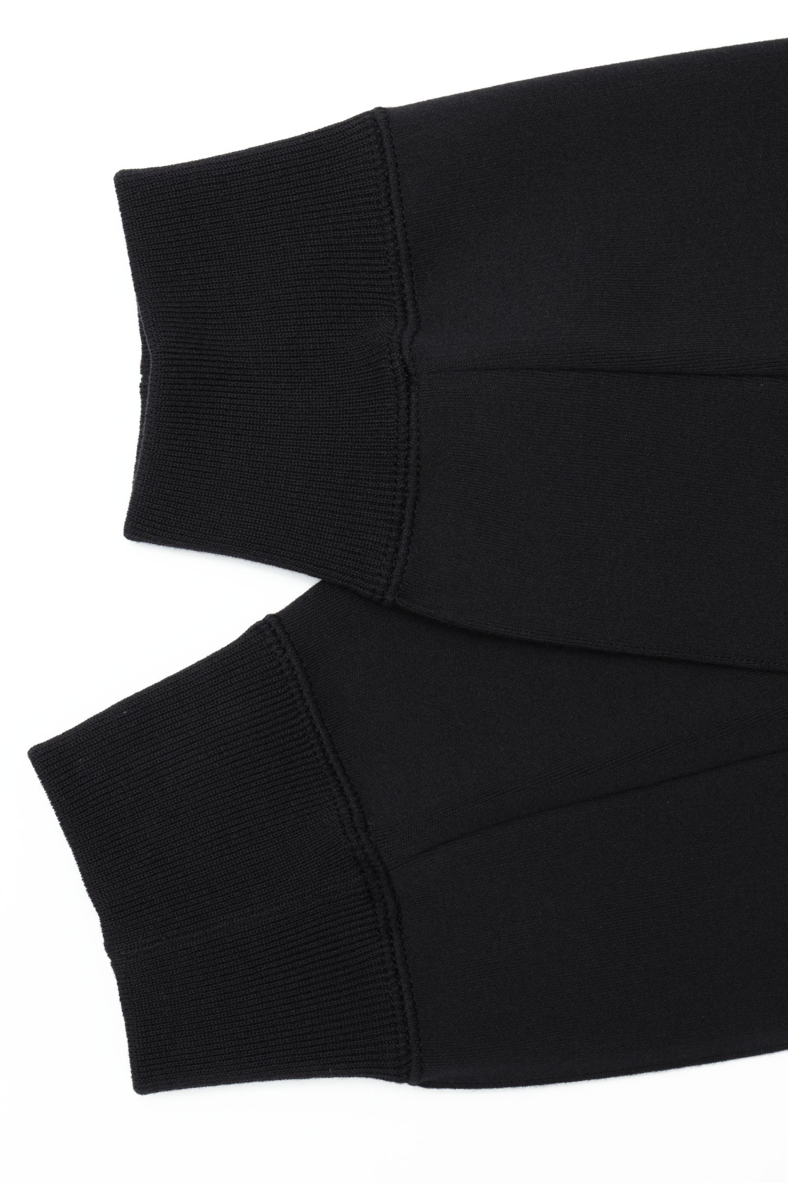 【セットアップあり】arteccoシリーズ #0430 コットン ニット 永久クリース ジョガーパンツ / Black ブラック