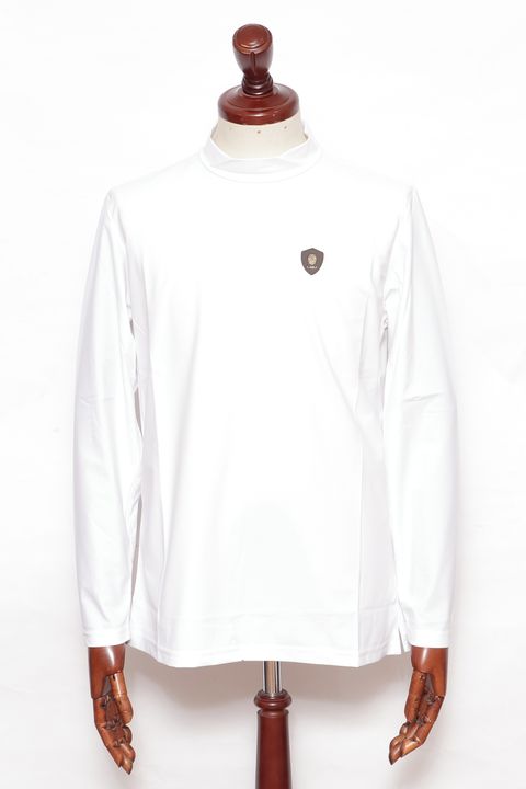 CANCLINI HIGHNECK SHIRT テクノナイロンジャージー 長袖ハイネック / ホワイト