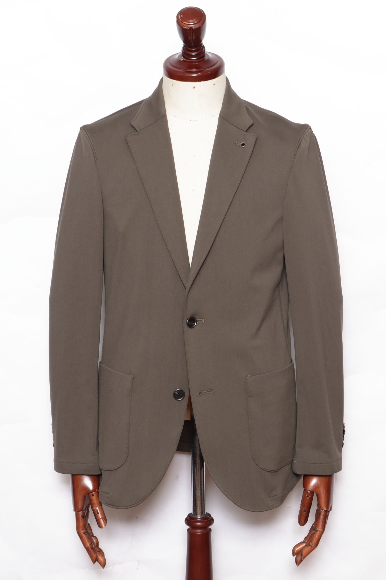 【セットアップあり】MALPENSA  SHINE TRICOT マルペンサシャイントリコ ストレッチナイロン 2B ジャケット / KKI カーキ