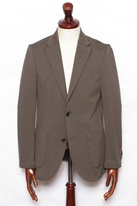 【セットアップあり】MALPENSA  SHINE TRICOT マルペンサシャイントリコ ストレッチナイロン 2B ジャケット / KKI カーキ