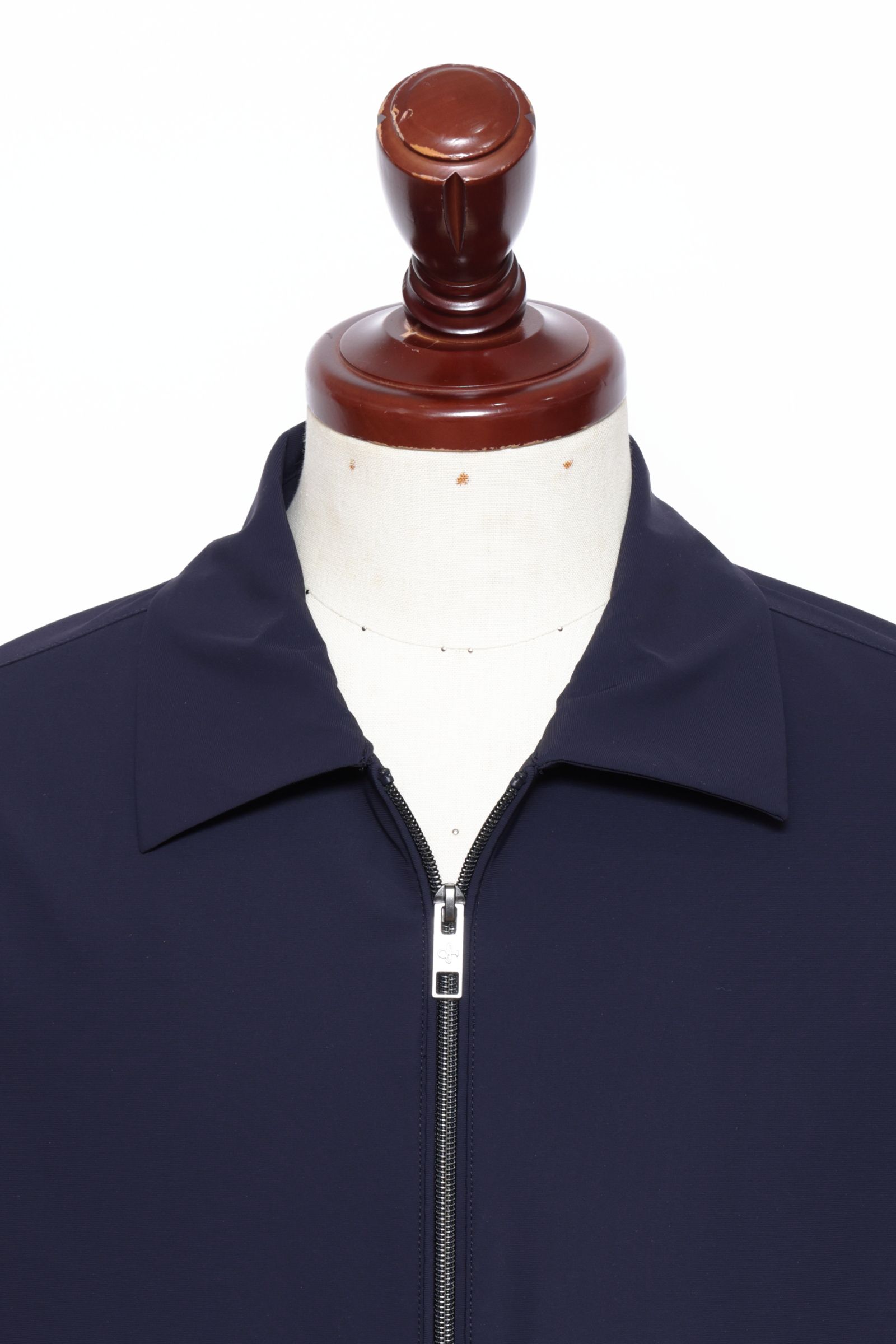 【セットアップあり】ストレッチ ナイロン ジャージ アビエイター ジャケット  / ネイビー