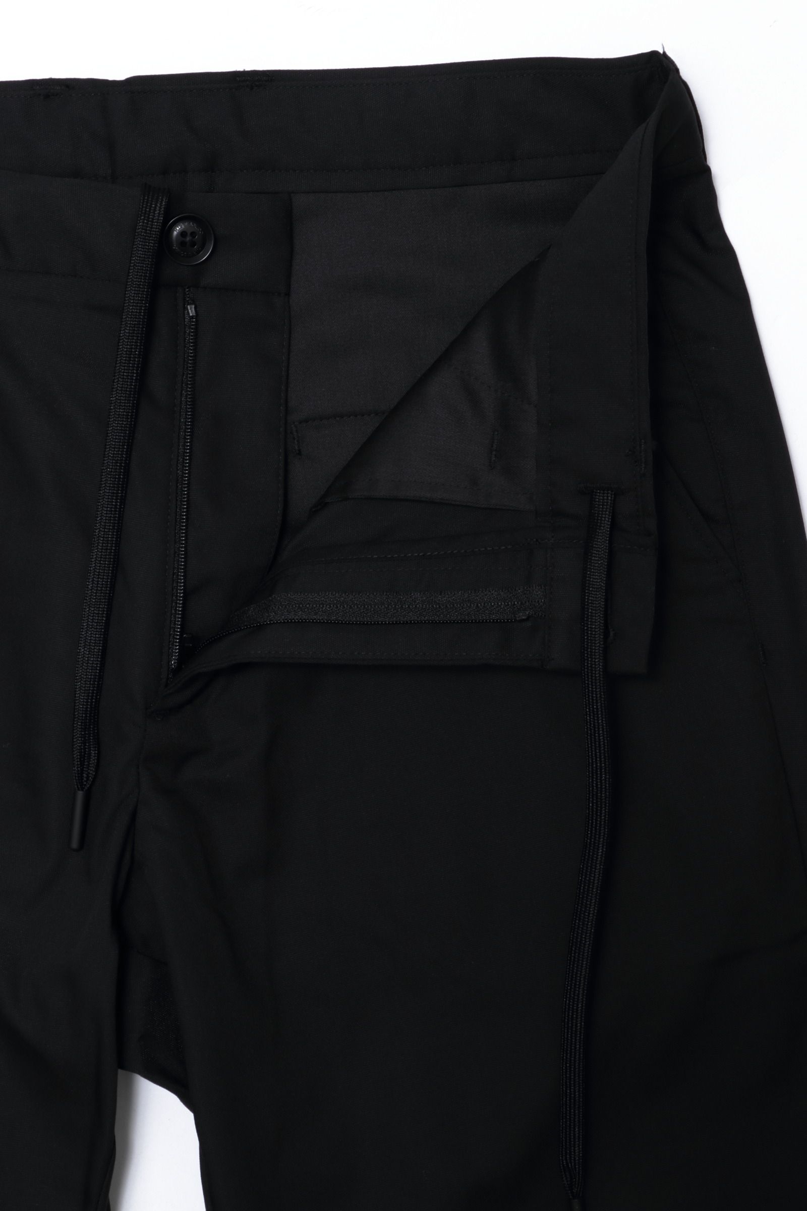 【セットアップあり】HIP by SOLIDO ナイロン スラックス PALPA OXFORD CLOTH SLIM FIT TROUSERS / ブラック