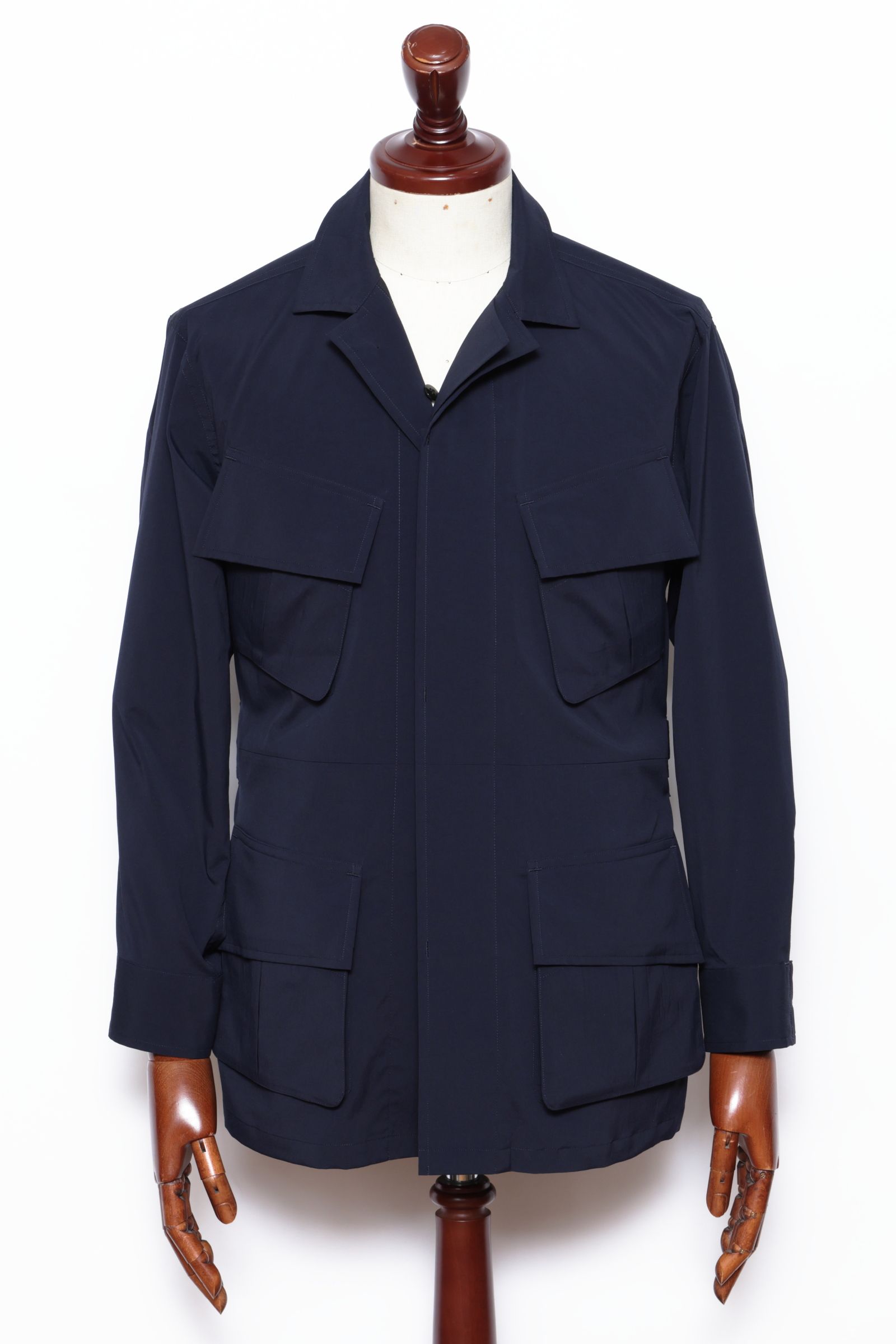 撥水ポリエステル タイプライター ファティーグ ジャケット / ネイビー