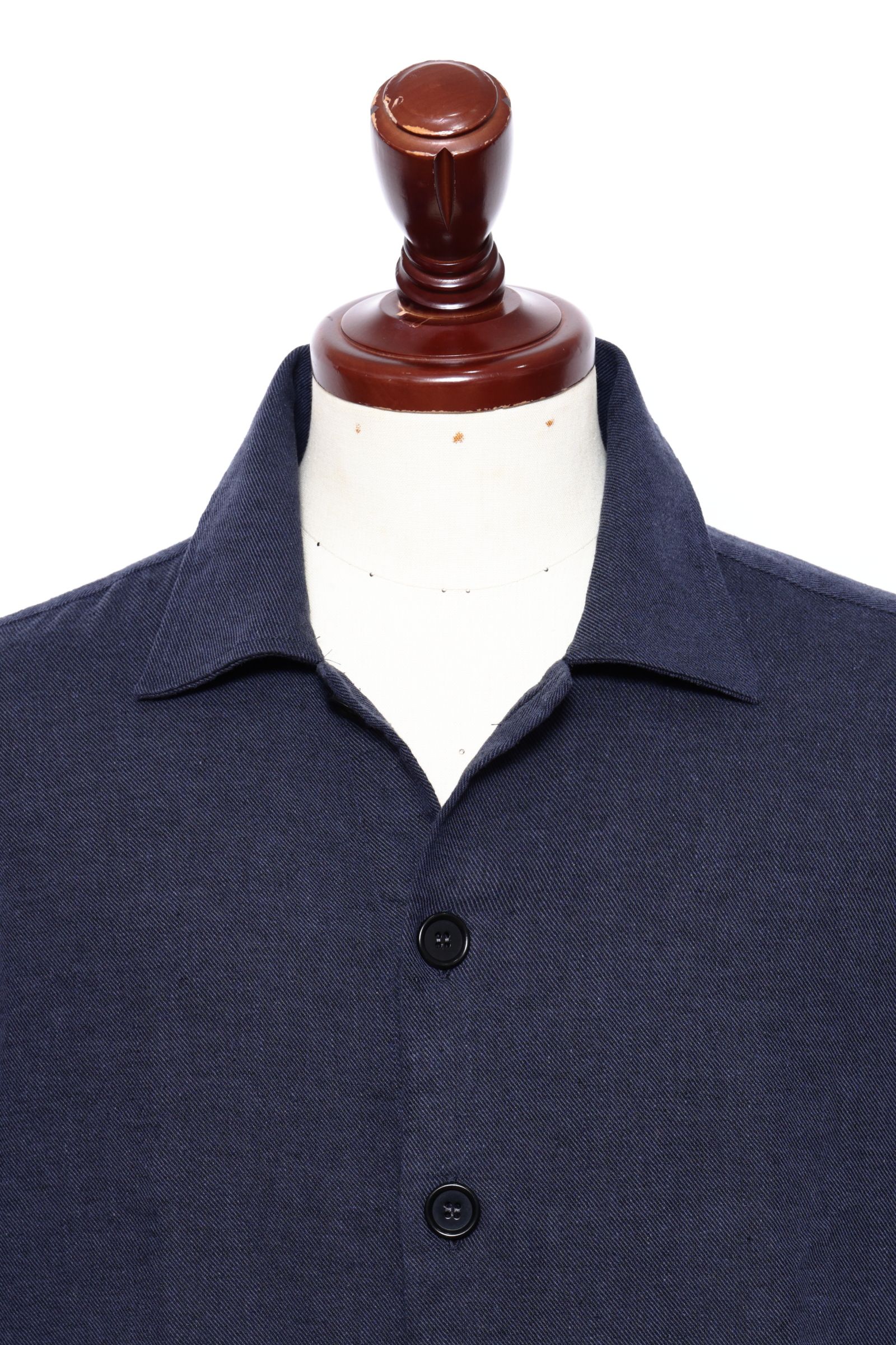 GR401L コットンリネン カバーオール シャツジャケット / ネイビー