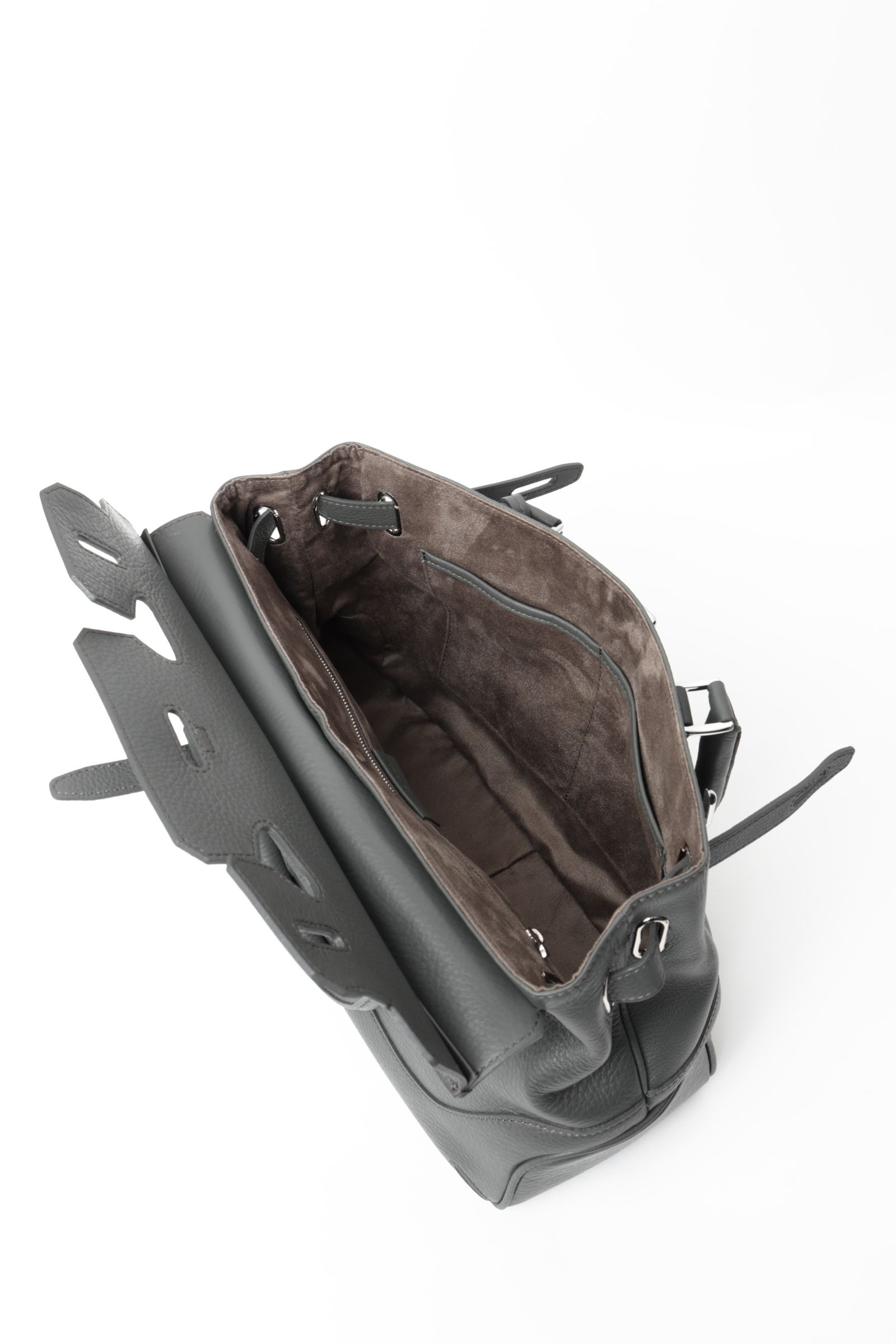 Maiden Voyageシリーズ メイデン ヴォヤージュ ミニ フラップボストンバッグ / チャコールグレー