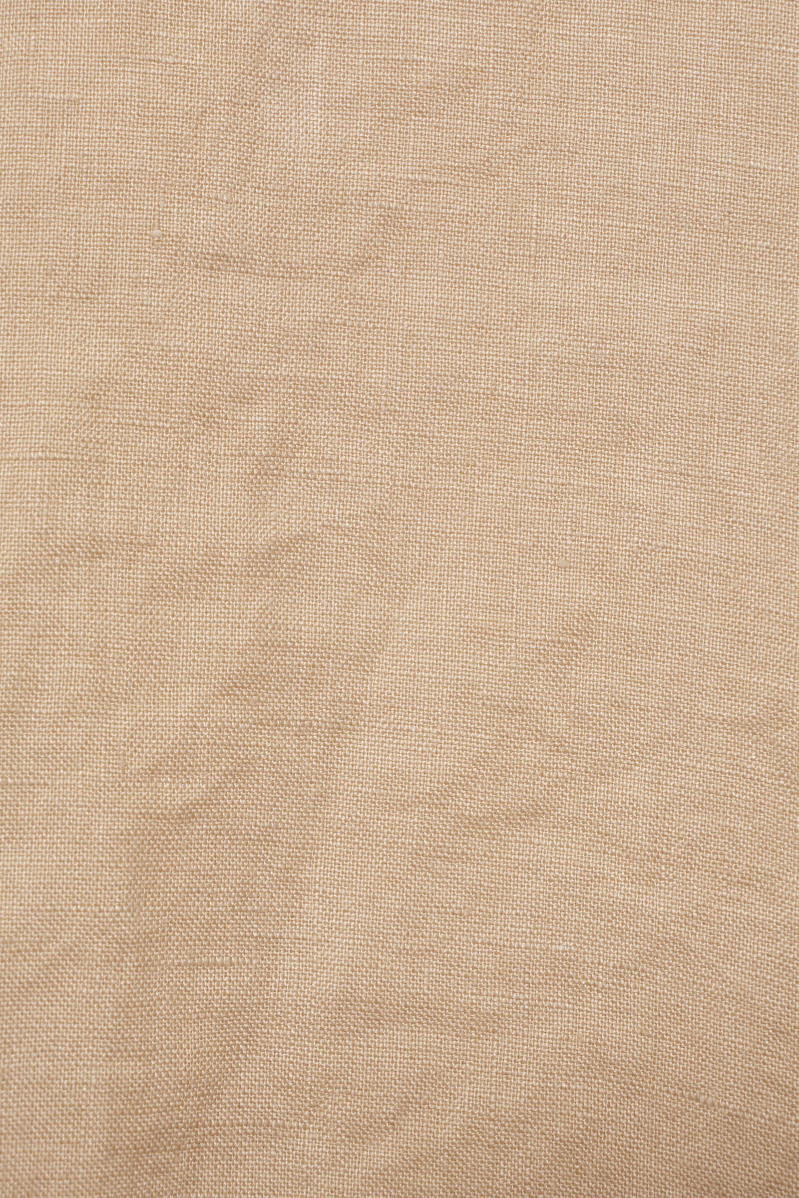 FI000152U ガーメントダイ リネン サファリジャケット  / 2000 キャメルベージュ