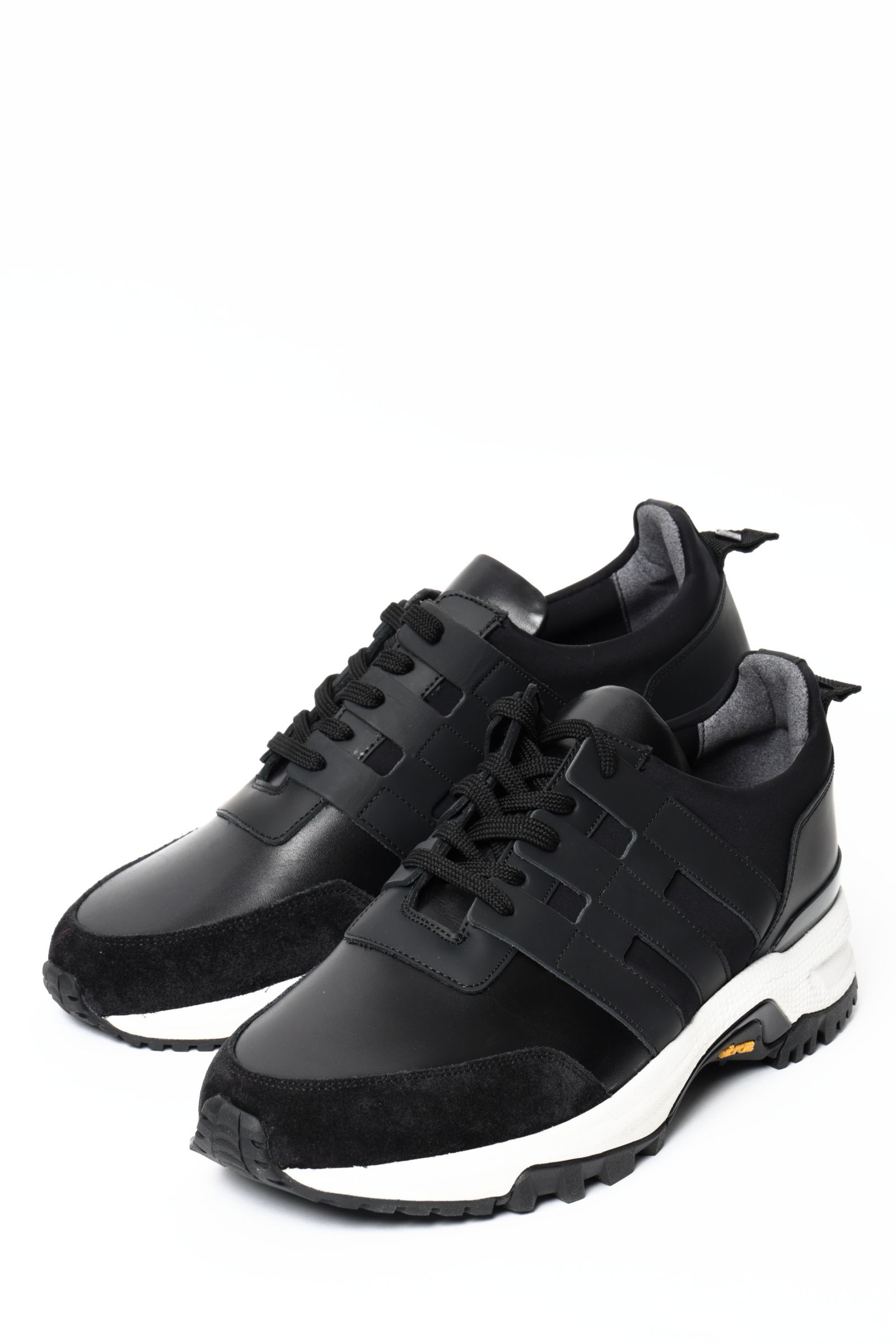 フレンチキップ レザー × ネオプレン スニーカー / 干場義雅氏監修 / ブラック