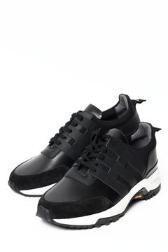 フレンチキップ レザー × ネオプレン スニーカー / 干場義雅氏監修 / ブラック