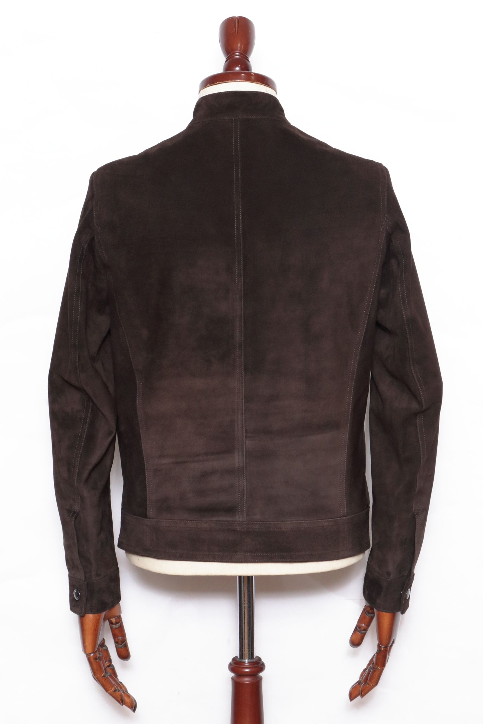 【数量限定】JURI SP NABUK カーフスキン ヌバックレザー シングル ライダース レザージャケット  / MARRON2 ダークブラウン